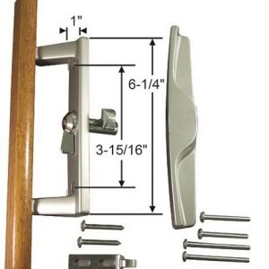 SASH CONTROLS – Wood Handle – 3 ¹⁵⁄₁₆" Screw Spacing – SDH-1246 – Sliding Glass Door Handle