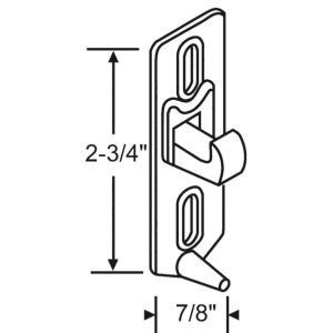 CROSSLY – Patio Door Keeper – 2 3/4" Long – SDK-1522 – Sliding Door Strikes & Keepers