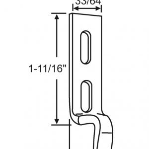 WRIGHT PRODUCTS – Patio Door Keeper – 1 11/16" Long – SDK-1527 – Sliding Door Strikes & Keepers