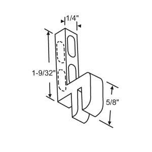 PGT/LAWSON – Screen Door Keeper – 1 ⁹⁄₃₂" Long – SDK-1536 – Sliding Door Strikes & Keepers
