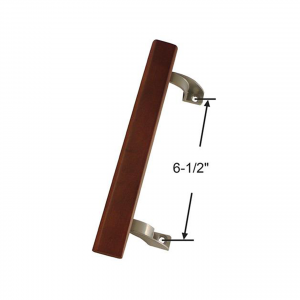 Wood Handle With Solid 1-Piece Bracket - 6 ½” Screw Spacing - SDH-1219 – Sliding Glass Door Handle