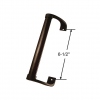 CROSSLY - Wood w/ Black Brackets - 6 ½” Screw Spacing - SDH-1220 – Sliding Glass Door Handle