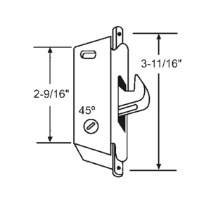 Round Face Mortise Lock - SDL-1310 - Sliding Glass Door Mortise Locks