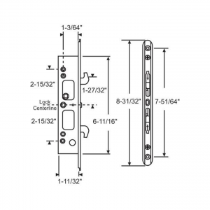 ROTO/INTERLOCK - SBML Two-Point Mortise Lock  - SDL-1334 - Sliding Glass Door Mortise Locks