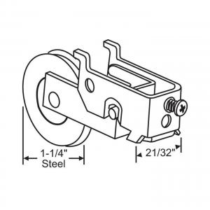 ADOR HI-LITE - SDR-1041 - Sliding Glass Door - Single Roller Assembly
