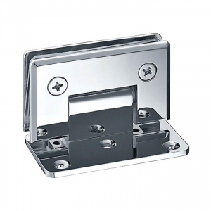 Frameless Shower Door – 90° Wall To Glass Hinge – Offset Back Plate – Standard Duty – Beveled Edge