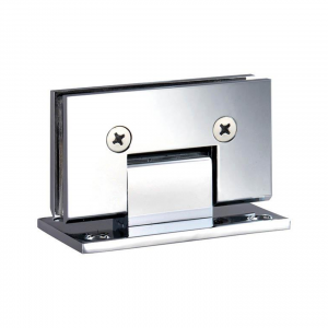 Frameless Shower Door – 90° Wall To Glass Hinge – Full Back Plate – Heavy Duty – Square Edge