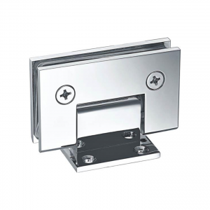 Frameless Shower Door – 90° Wall To Glass Hinge – Short Back Plate – Standard Duty – Square Edge