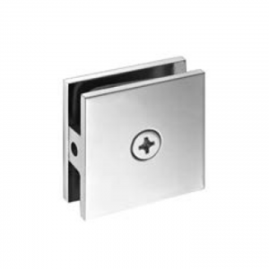 Frameless Shower Door – Glass Clamp – Wall To Glass – Hole In Glass Style – Standard Duty – Square Edge