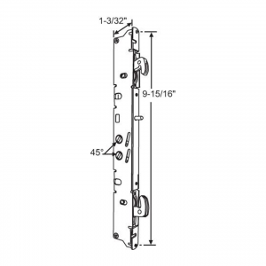 GEMINI I & II - Two-Point Mortise Lock With No Trim Plate - SDL-1338 - Sliding Glass Door Mortise Locks