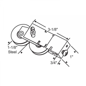 ACORN Tandem - SDR-1121 - Sliding Glass Door - Dual Roller Assembly
