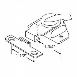 Sash Lock With Keeper – WRH-809045 – Window Replacement Hardware