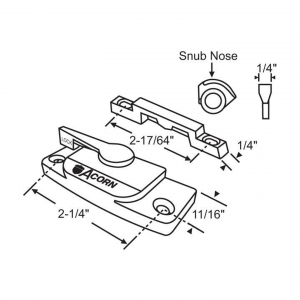 Sash Lock With Keeper - White – WRH-809131 – Window Replacement Hardware