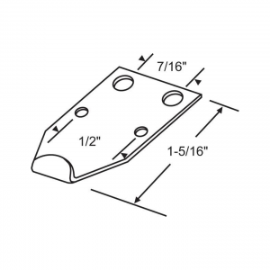 Sash Lock Keeper Gray Steel Face Mounted – WRH-809148 – Window Replacement Hardware