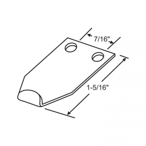 Sash Lock Keeper Gray Steel Face Mounted – WRH-809149 – Window Replacement Hardware